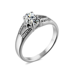 Fashion Women Jewelry Stainless Steel Gold Silver Wedding Engagement <b>Ring</b> Diamond - Product Image 2