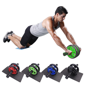 Multifunction Double Wheel Abdominals Roller Kit Muscle <b>Strength</b> <b>Training</b> Exercise Roller Wheel Set for Abs Workout - Product Image 1