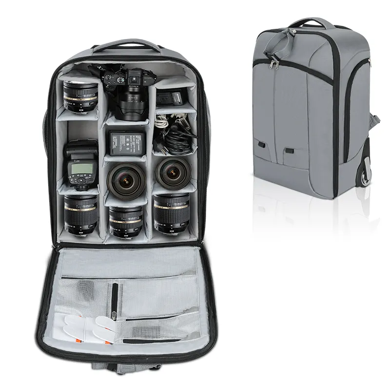 Водонепроницаемый рюкзак для камеры, сумка для профессиональной фотосъемки, унисекс, чехол для уличной камеры на колесиках