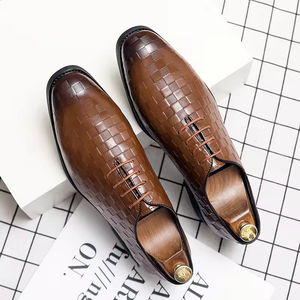 Chaussures habillées décontractées pour hommes de haute qualité, best-seller, en cuir véritable, oxfords, fermeture à lacets, antidérapantes, toujours tendance - Product Image 1