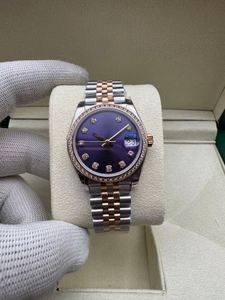 Reloj mecánico automático de lujo de diseñador de primera categoría con incrustaciones de diamantes y circonia - Cristal de zafiro de 40 mm con manecillas - Product Image 2