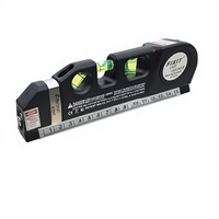 Niveau laser multifonctionnel à lignes croisées avec règle à angle droit pour le travail du et la décoration de la construction.