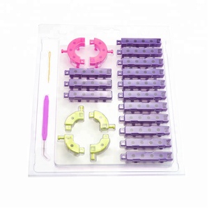 SKC knitting <span class=keywords><strong>rainbow</strong></span> <span class=keywords><strong>loom</strong></span> tool <span class=keywords><strong>set</strong></span> with crochet hook - Product Image 2