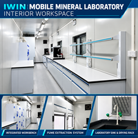 Laboratoire conteneurisé pour l'exploration minière, la préparation mobile d'échantillons et les tests minéraux