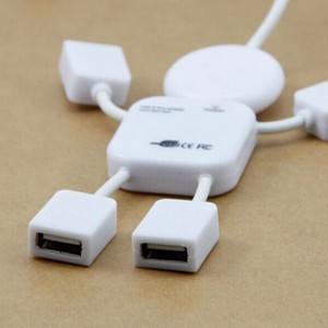 DHL 100Pcs/Lot Cute 4 Port <strong>Hub</strong> High-Speed <strong>USB</strong> Humanoid Splitter Cable Adapter for Laptop PC - Product Image 6
