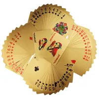 सोने की पन्नी ताश खेल मुद्रण कस्टम धो सकते में उच्च बनाने की क्रिया कागज खेल कार्ड कस्टम लोगो थोक