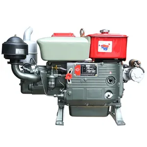 Motor de hélice de tractor de motor diésel agrícola refrigerado por agua de un solo cilindro eléctrico ZS195