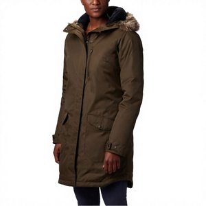 Parka classique pour femme à capuche, coupe régulière, coupe-vent, prix le plus bas pour l'hiver - Product Image 2