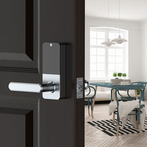 Serrure intelligente Wifi avec fonction de verrouillage par empreinte digitale, mot de passe, carte SIM, contrôle par téléphone portable, serrure de porte GSM, style de clé noir de luxe, emballage scolaire - Product Image 4