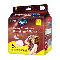 Culotte menstruelle OEM de marque A+ pour femmes avec serviette hygiénique jetable intégrée – Sous-vêtement féminin à surface sèche