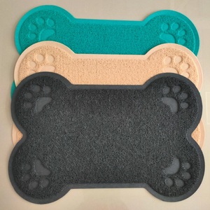 Tikar Hewan Peliharaan, Tikar Pembersih Kaki Anjing Pvc Bentuk Tulang Ramah Lingkungan Berbentuk Tikar Makanan Hewan Peliharaan - Product Image 2