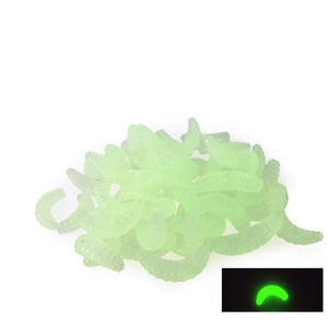 Señuelo de metal caliente con forma de cabeza, cebo vivo de 2 cm, imitación de lombriz biónica de cabeza roja, señuelos de PVC, cebo blando para lubina y brema - Product Image 3