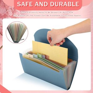 Porte-documents extensible à 13 poches et classeur de couverture, mini organisateur de <span class=keywords><strong>fichiers</strong></span> extensible, porte-documents pour bureau et maison - Product Image 5