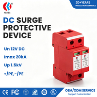 Dispositif de protection contre les surtensions DC monté sur rail DIN, certifié CE/ROHS/ISO9001, T2/T3 2P 20kA Classe II, système d'alimentation 12V 24V 48V