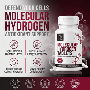 Tabletas Efervescentes de Agua Hidrogenada de Fábrica Estadounidense, Marca Privada, Suplemento Antioxidante para la Recuperación Celular, Vegano, GMP, OEM, a Granel - Product Image 1