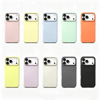 Coque de téléphone en silicone liquide premium, chargement sans fil magnétique, protection antichoc, couleur originale pour iPhone 18 Pro Max