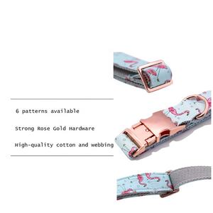 Ensemble de collier pour chien en tissu de luxe, avec logo personnalisable, accessoire pour animaux de compagnie, de qualité supérieure, prix d'usine en vrac - Product Image 3