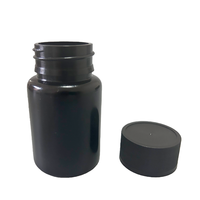 Haute populaire pp ou HDPE de qualité alimentaire 70ml noir et blanc médecine santé produit emballage bouteille de capsule en plastique
