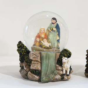 منتج جديد مصنوع يدويًا راتنج عيد الميلاد مجموعة عيد الميلاد كرة الثلج للديكور المنزلي - Product Image 2