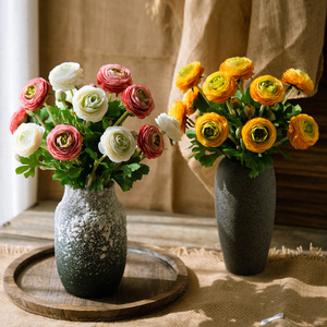 Flores Artificiales de Roseta, Flores de Seda Mixtas de Dos Cabezas, Accesorios para Fotografía de Bodas, Decoración del Hogar, Estilo Natural - Product Image 3