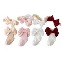 Chaussettes à nœud pour filles de haute qualité Chaussettes mi-tube à double aiguille Collection printemps