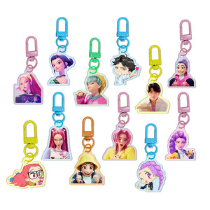 Mèo màu xanh xung quanh quyến rũ túi dễ thương K-POP Thợ Săn Quỷ trong suốt Acrylic Mặt dây chuyền Keychain - Product Image 2