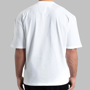 Bulk Fashion Drop Shoulder <b>White</b> <b>Tee</b>-Shirts Heavy Weight Plain Boxy T-Shirt Manufacturers Men 100% Cotton Crewneck T Shirts - Product Image 2