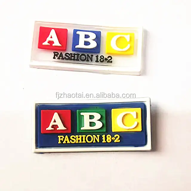 Custom Embossed 3D PVC Rubber Label Rubber Logo Patches Custom Clothing Labels