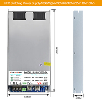 Fuente de Alimentación Conmutada SMPS PFC de CA a CC 60V 72V 110V 9A 1000W 2000W 110V 220V