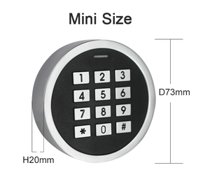 ミニイージーキーパッド改ざん防止アラームシングルエントリースタンドアロン125KHzカード屋外用ミニアクセスコントロール - Product Image 2