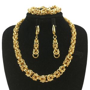 Joyería de alta calidad, cadena cubana Popular, conjuntos de joyería brasileña para <span class=keywords><strong>mujer</strong></span>, regalo de fiesta FHK19830 - Product Image 1