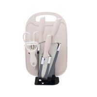 Couteau utilitaire de cuisine, ensemble de cuisine, revêtement de couleur, paille de blé, parage avec ciseaux à os en céramique, planche à découper 1 pièce, cadeau de Promotion