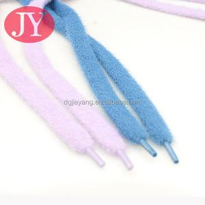 Tali sepatu olahraga beludru mewah ungu poliester datar 8mm/10mm dengan ujung plastik olahraga kasual untuk Aksesori tali sepatu pasangan - Product Image 4