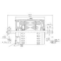 Moteur AC monophasé Honest 750W 14000 tr/min étanche avec efficacité IE3 pour machine à scier les os