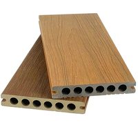 Plancher composite bois-plastique moderne pour extérieur, surface en bois grainé en relief 3D, terrasse, jardin, bricolage