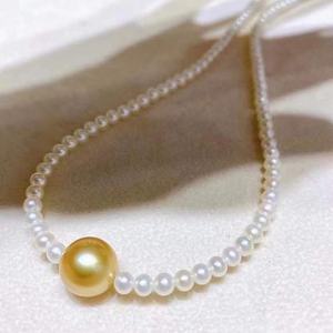 Collar de Perlas Naturales de Oro, Venta Directa de Fábrica, 8-9mm, Redondas, Impecables, Básicamente Limpias, con Caja de Regalo - Product Image 2