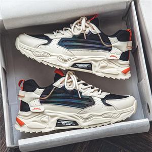 Dernières tendances en matière de chaussures rétro personnalisées avec logo de marque, chaussures de course et de marche en mesh, chaussures de sport pour hommes, baskets décontractées en cuir PU, semelle intérieure en EVA souple - Product Image 2