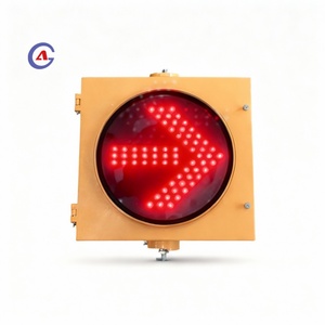 Luz de Señalización Direccional LED Amarilla de Alta Visibilidad, 12V, 300mm, Carcasa de Aluminio y PC, para Gestión de Seguridad en Estaciones de Peaje - Product Image 2
