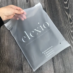 Tùy Chỉnh Frosted Phân Hủy Sinh Học Bao Bì Nhựa Dây Kéo Túi T Áo Sơ Mi Đồ Bơi Zip Khóa Túi Với Logo Cho Quần Áo - Product Image 1