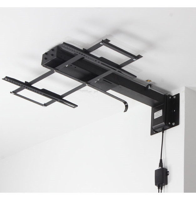 32-70inch Motorized Remote Control 2 Install Way Floor Cabinet TV Lift Sliding Out Ceiling TV Lift TV Mount for Home Office