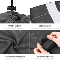Sac à linge commercial industriel en nylon avec cordon de serrage personnalisé avec logo