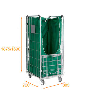 Lavandería Hospital carrito jaula antivuelco insertar dentro de la bolsa de lino cubierta - Product Image 3