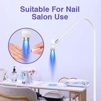 Lampe UV à lumière violette avec commande au pied pour extensions de cils et séchage rapide de la colle à ongles – Équipement de salon de beauté