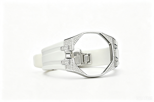 Maßgefertigtes Luxus-VVS-Moissanit-Diamant-Metallgehäuse für AP Swatch Royal Pop Diamantgehäuse Silikonarmband für AP Royal Pop SWatch - Product Image 2