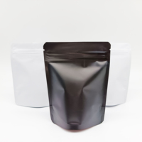 Usine en stock mat noir blanc feuille d'aluminium Doypack Mylar sac de rangement debout sacs à fermeture éclair pour l'emballage alimentaire
