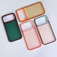 Coque de téléphone A9 Series à trois couleurs contrastées pour iPhone 17 18 Pro Max, étui vierge personnalisable avec patch en cuir et tissu imprimé