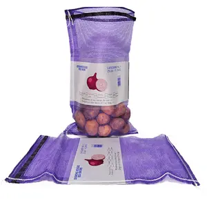 45*75cm Mesh Bag Customized Drawstring 50kg Potato Onion Packing Pp Leno Mesh Bag