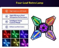 Luz de Escenario de Alta Luminosidad con Diseño de Panal de Abeja de 4 Hojas, RGB, Giratoria, Estroboscópica, Multihaz, para Bares, Salones, Clubes, Salas de Fiesta