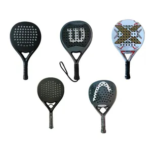 Fabrikant Professionele Oem Custom Design Goedkope Groothandel 3K Tennisracket Koolstofvezel Padel Raquets Paddle Tennis Rackets