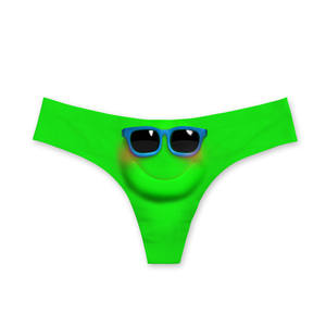 Karikatür baskı talep üzerine komik T geri rahat Hipster külot külot kadın iç çamaşırı G-string - Product Image 2